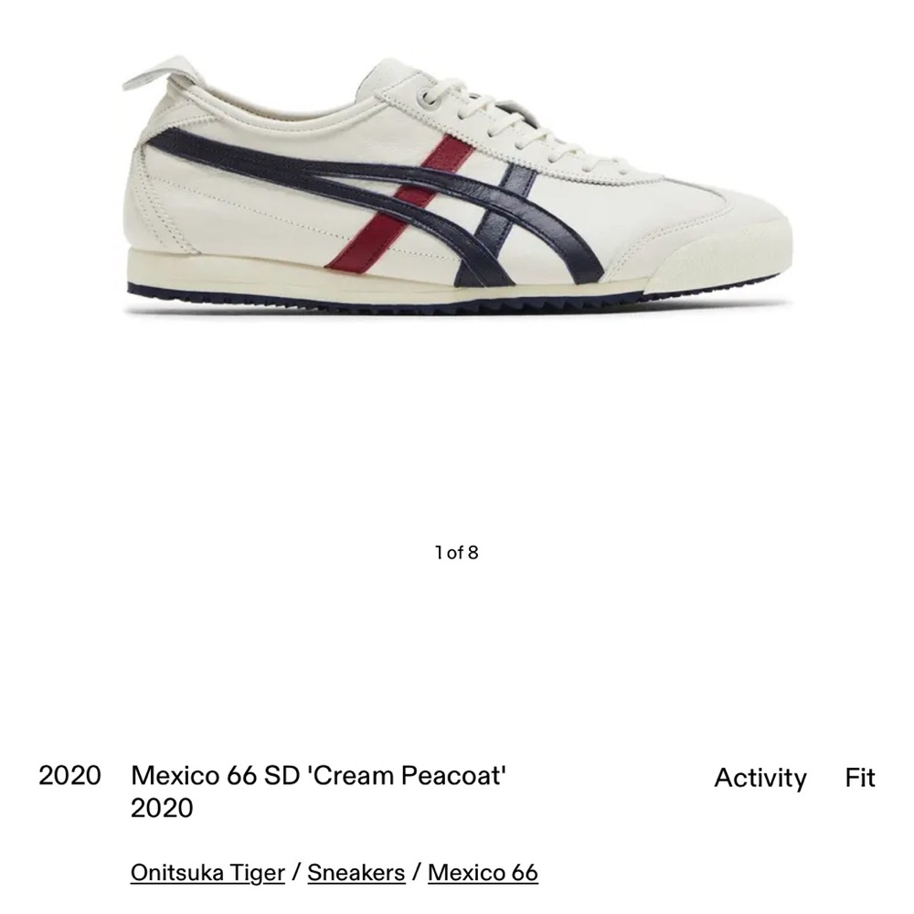 White Sneakers with Red and Blue Stripes